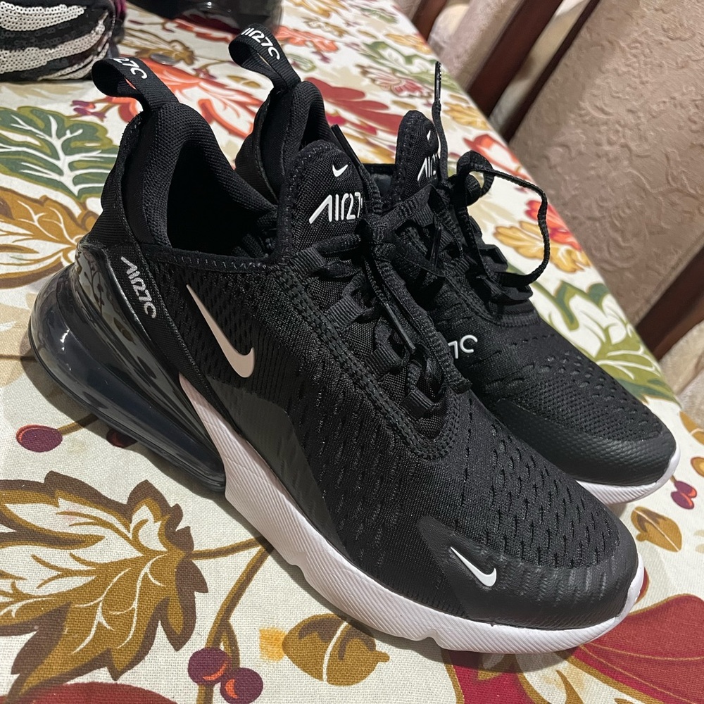 Nike Air Max 270 Black and White Athletic Shoes